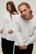 Langærmet, ribjersey, rund hals, langærmet, unisex