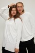 Langærmet, ribjersey, rund hals, langærmet, unisex
