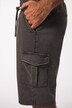 Bermuda en molleton. Délavage vintage, taille élastique et poches cargo - jusqu'au 8XL