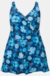 Badjurk, bloemen, zachte cups, wikkellook