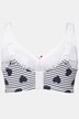 Soutien-gorge de maintien, sans armatures, imprimé cœurs/rayures - bonnet C-D