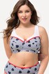 Soutien-gorge de maintien, sans armatures, imprimé cœurs/rayures - bonnet C-D