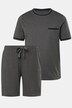 Pyjama, korte tweedelige set, gemêleerde jersey, T-shirt, short, tot 8XL