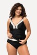 Tankini, rimpeling, sierboord, zachte cups, verstelbare bandjes