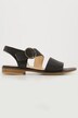 Leren sandalen, gespen, wijdte H