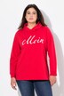 Sweat-shirt col montant et manches longues. Imprimé « salut ».