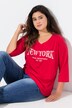Shirt, naam van een stad, V-hals, 3/4-mouwen