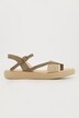 Sandalen, tweekleurig, gevlochten bandjes, wijdte H