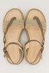 Sandalen, tweekleurig, gevlochten bandjes, wijdte H