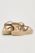 Sandalen, tweekleurig, gevlochten bandjes, wijdte H