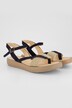 Sandaler, tofarvede, flettede ramme, bredde H