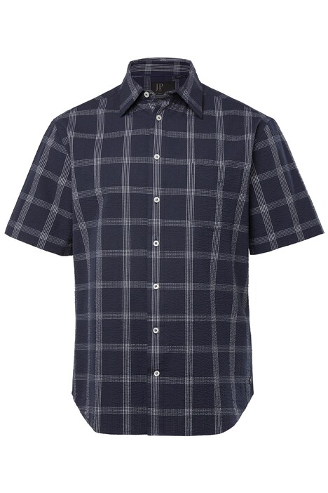 Košile JP1880, krátké rukávy, seersucker, Kent límeček, Modern střih, do 8XL