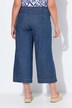 Jupe-culotte en lin mélangé, jambe large longueur mi-mollet, taille élastique