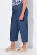 Jupe-culotte en lin mélangé, jambe large longueur mi-mollet, taille élastique