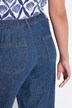 Jupe-culotte en lin mélangé, jambe large longueur mi-mollet, taille élastique
