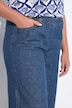 Jupe-culotte en lin mélangé, jambe large longueur mi-mollet, taille élastique