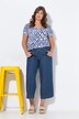 Jupe-culotte en lin mélangé, jambe large longueur mi-mollet, taille élastique