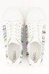 Sneaker en raphia et en cuir, semelle amovible et largeur H