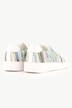 Sneaker en raphia et en cuir, semelle amovible et largeur H