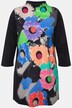 T-shirt long, col montant et manches 3/4. Silhouette en A.