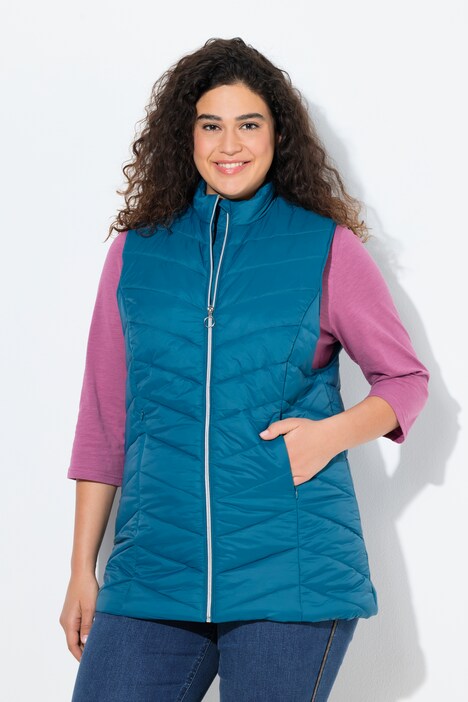 HYPRAR functionele doorgestikte bodywarmer, waterafstotend, ritszakken