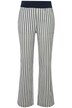 Kalhoty Mary, lněná směs, pruhy, široké nohavice, elastický pas