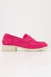 Mocassins en cuir daim, doublure textile, talon bottier