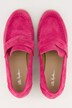 Mocassins en cuir daim, doublure textile, talon bottier