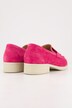 Mocassins en cuir daim, doublure textile, talon bottier