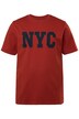 Tričko JP1880, krátké rukávy, indigové zbarvení, NYC aplikace, kulatý výstřih, do 8XL
