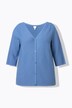Cardigan en coton bio, encolure en V et manches 3/4