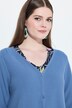 Cardigan en coton bio, encolure en V et manches 3/4
