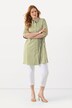 Lang bluse, striper, A-linje, skjortekrage, 3/4-ermer