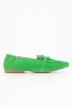 Ballerines en cuir daim, talon élastique, largeur H