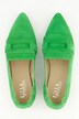 Ballerines en cuir daim, talon élastique, largeur H