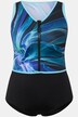 Costume da bagno con coppe morbide, zip e materiale riciclato