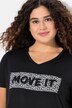 Funktionel T-shirt, hurtigttørrende, V-udskæring, halvlange ærmer