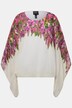 Blouse, bloemen, dubbelgelaagd, ronde hals, halve mouwen