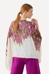 Blouse, bloemen, dubbelgelaagd, ronde hals, halve mouwen