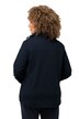 Sweatvest, opstaande kraag, kangoeroezak, langer achterpand