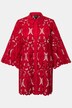 Chemisier en dentelle avec col chemise, silhouette en A, ourlet « festonné » et manches 3/4