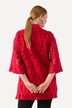 Chemisier en dentelle avec col chemise, silhouette en A, ourlet « festonné » et manches 3/4