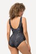Maillot de bain sans bonnets souples. Décolleté rond, motif ethnique.