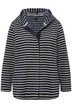 Flísová bunda, proužky, kapuce, recyklovaná