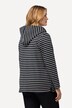 Flísová bunda, proužky, kapuce, recyklovaná