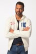 JP1880 Hoodie-jack, rits, badges, kangoeroezak, tot 8XL
