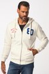 JP1880 Hoodie-jack, rits, badges, kangoeroezak, tot 8XL