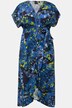 Slå-om kaftan, flæsekant, rund hals, korte ærmer