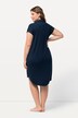 Chemise de nuit oversize, manches courtes et décolleté en V, col chemise