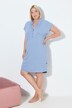 Chemise de nuit oversize, manches courtes et décolleté en V, col chemise